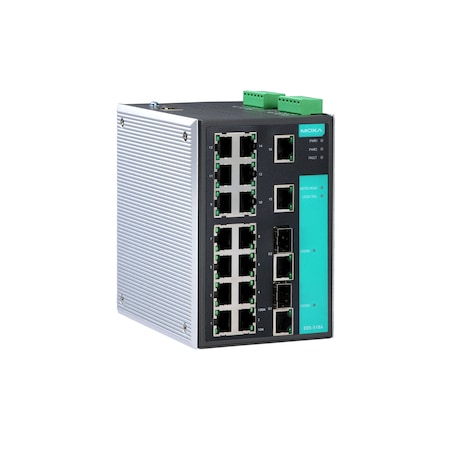 Moxa Mgd Gigabit Eth. Swtch W/ 16 10/100Baset(X)Ports, Eds-518A EDS-518A